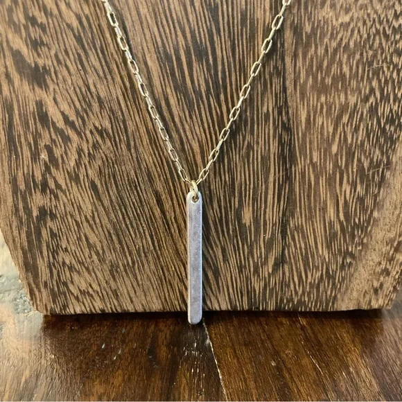 Lucky Brand Silver Gold Disc Layering Necklace Mixed Metal - Picture 6 of 8